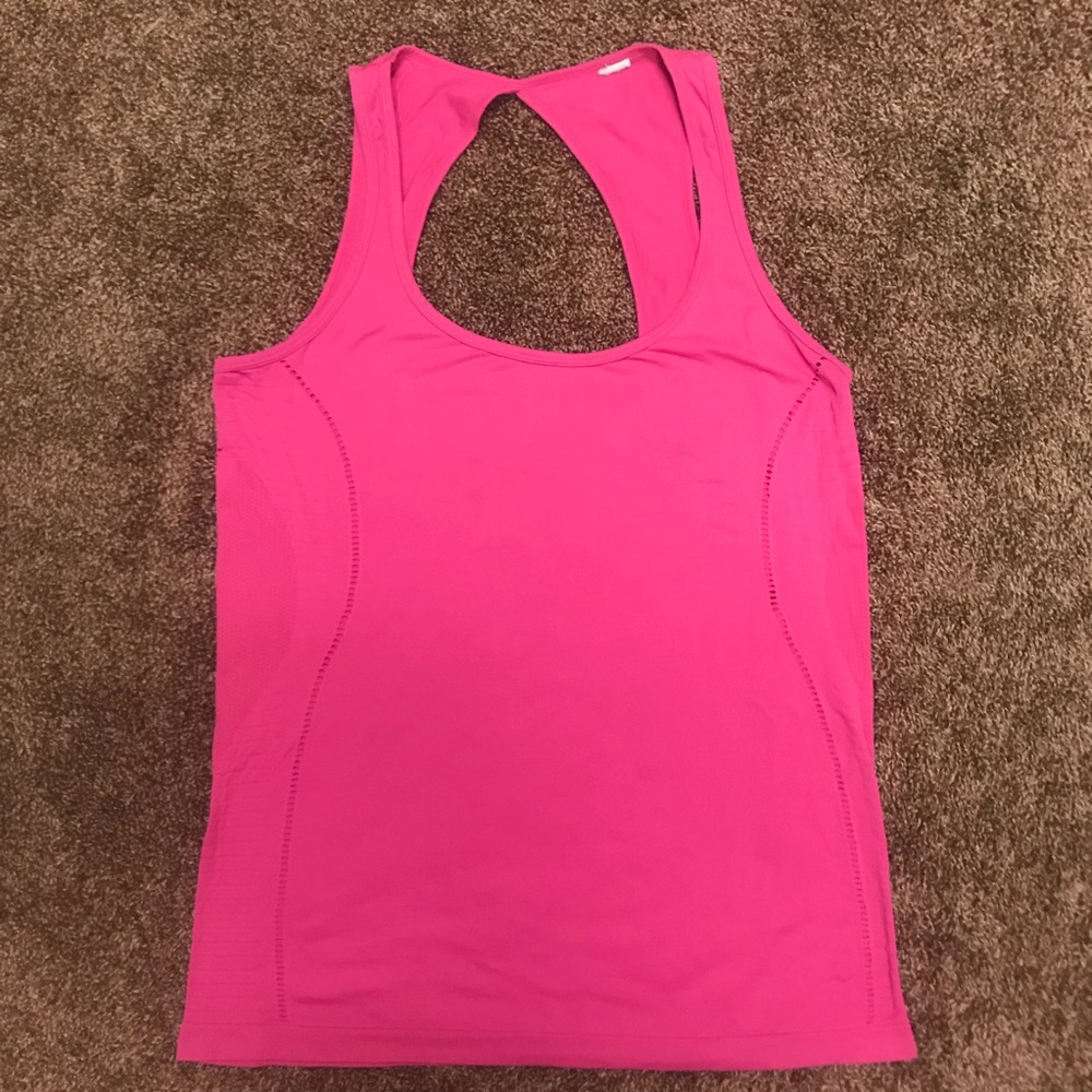 Fabletics XL (12) fuchsia nocross keyhole tank
